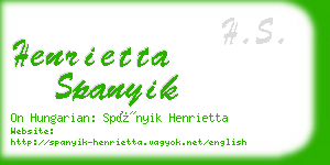 henrietta spanyik business card